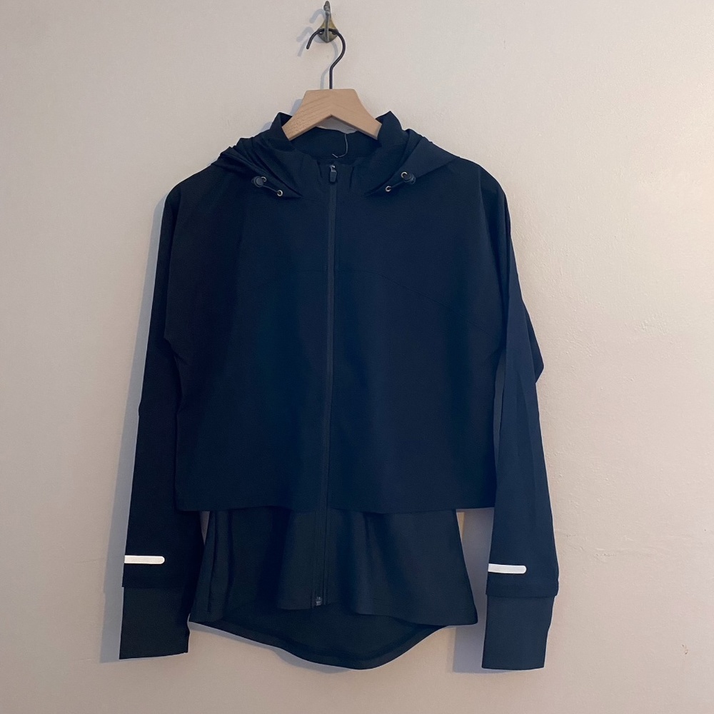 NWT Sweaty Betty London Fast Track Running Jacket in Black, SIZE XS
